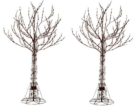 Santa's Best 7' All-Season Prelit Brown Wire Trees with RGB Technology