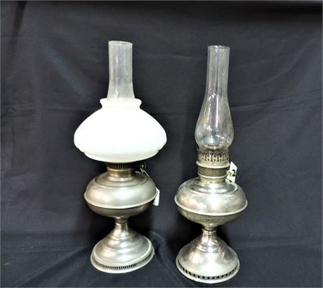 Vintage Rayo Kerosene Oil Lamp Set