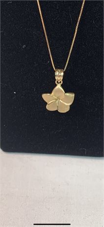 Simple, Stylish, Marked 14kt. Necklace and Pendant