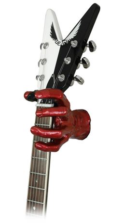GUITARGRIP Guitar Wall Mount Hanger Left Hand (Red Rum)