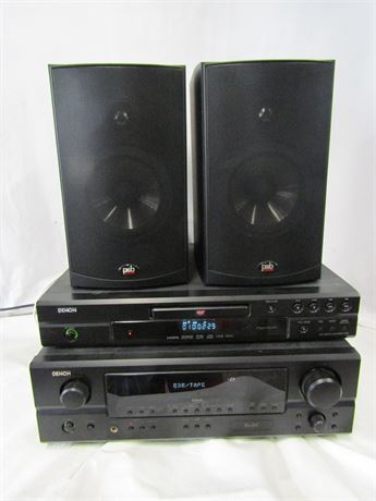 Denon Receiver and Sound System
