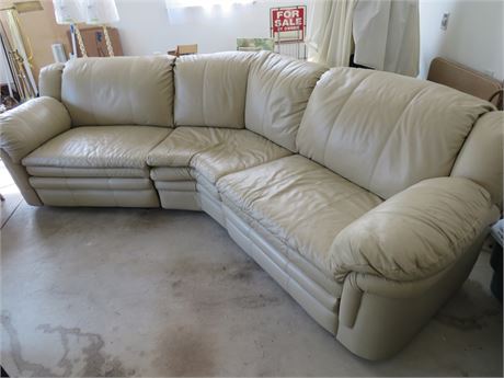 LANE Angled Leather Sectional Reclining Sofa