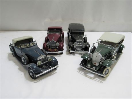 4 - 1:24 Scale Diecast Cars - Franklin Mint and Danbury Mint