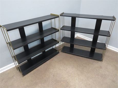 Mid-Century Metal Shelving Stands
