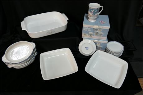 White Geese Stoneware/ Fine Porcelain