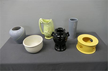 Glass Vases / Ceramic Bowls /  Pitchers Lot