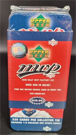 2003 UPPER DECK MVP COMPLETE FACTORY SEALED SET WITH TIN
