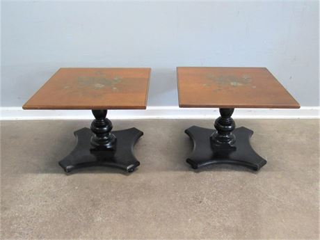 2 - L. Hitchcock Stencil Topped Coffee Tables