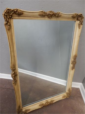 Intricately Detailed Gold Tone Framed Mirror