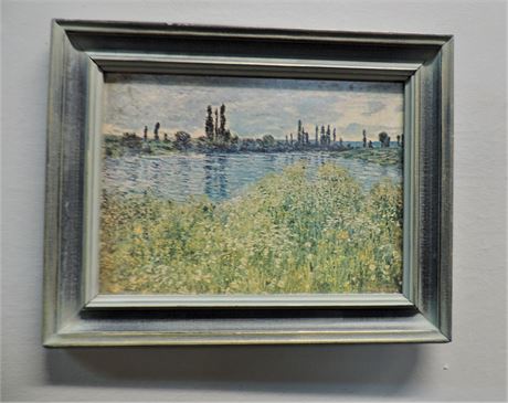 Signed Monet "Banks of the Seine Vetheuil" Print Chester Dale Collection