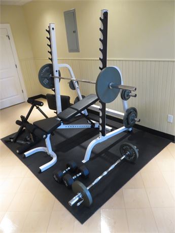 BODY SOLID Home Gym with Olympic Weights & More