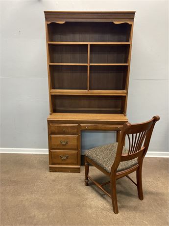 Vintage Heywood Wakefield Desk / Bookcase / Chair