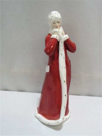 Vintage Royal Doulton Figurine, Wintertime Collectors Club Exclusive Signed 1985
