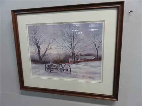 M.A. BOYSEN "Winter's Retirement" Limited Edition Lithograph
