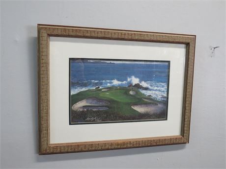 L.W. DYKE "7th Hole at Pebble Beach" Limited Edition Litho Print