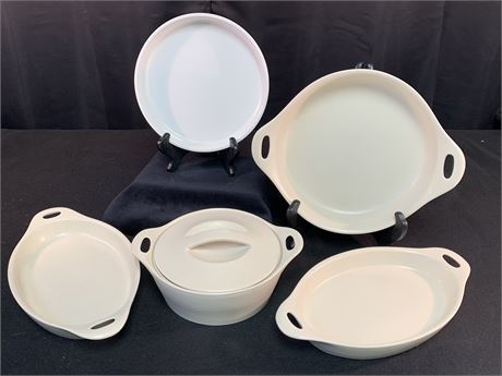 Lot of Serving Pieces, Le Creuset and Corning Ware