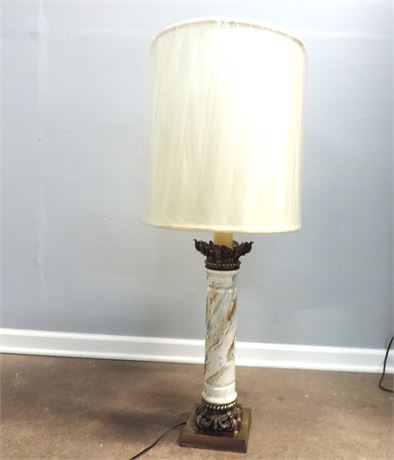 Ceramic and Brass Lamp