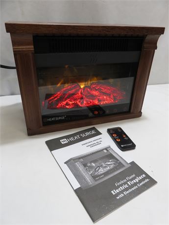 HEAT SURGE Mini Electric Fireplace Heater