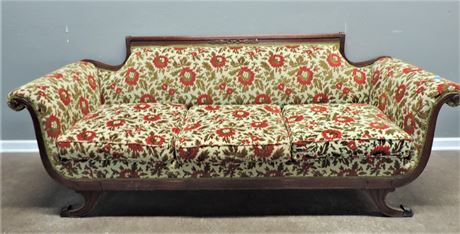 Vintage American Empire Floral Sofa/Couch