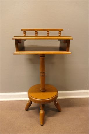 Vintage Pedestal Telephone Table with shelf for Vintage Telephone Book(s)