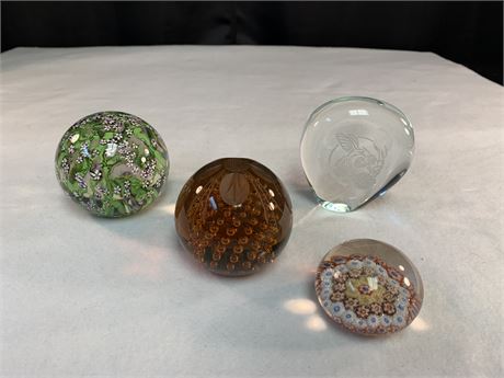 Paper Weights Lot of 4 Featuring, CONSTANCE HALL, HAMON, BOYD