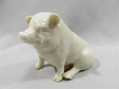 BELLEEK Irish Porcelain Pig Figurine