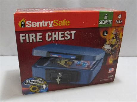 Sentry Safe w/ Key - #1100 Portable Fire Lock Box - NIB