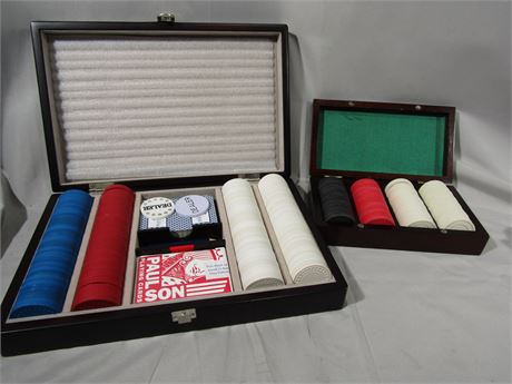 Professional Poker Chip and Card Sets, in Deluxe Case