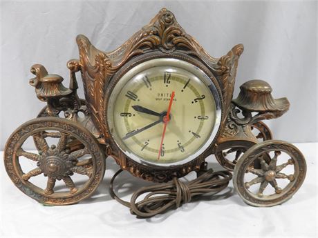 UNITED Carriage Buggy Electric Mantel Clock