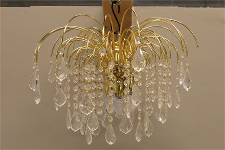 Waterfall Acrylic Chandelier in a Gold/Brass Color