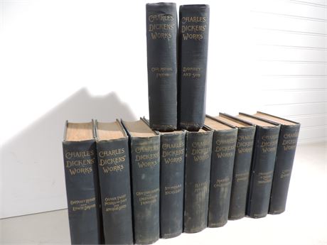 Vintage Charles Dickens 'Works' Frank F. Lovell / 12 Volumes