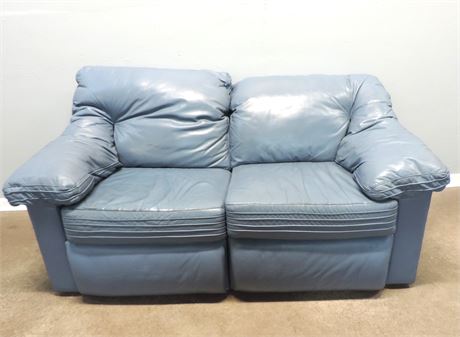 Reclining Faux Leather Loveseat