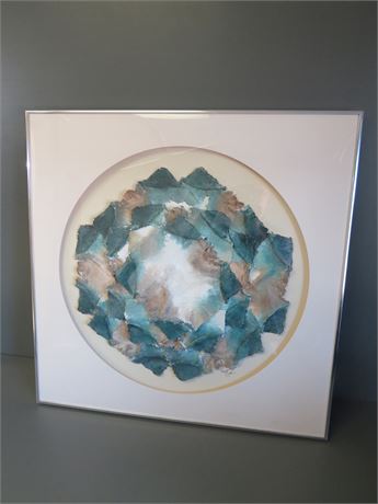 "Paper Ripple" Dimensional Painted Paper Sculpted Wall Art