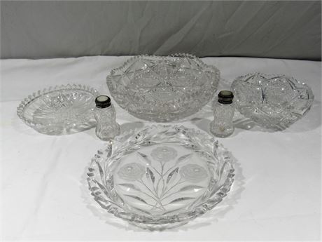 6 Piece Misc. Glass/Crystal Lot