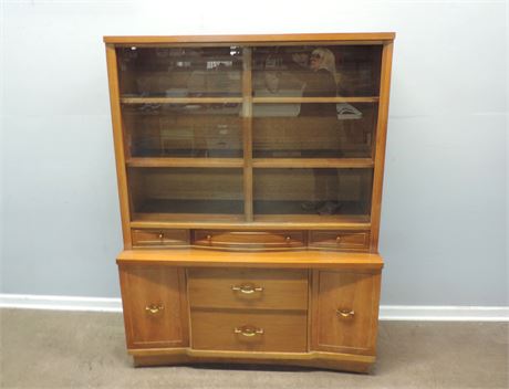 Vintage Solid Wood China Cabinet / Display Case