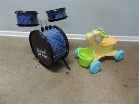 Fisher Price Ride on Toy / Drum Set
