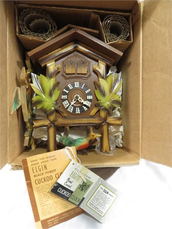 ELGIN Black Forest German Cuckoo Clock