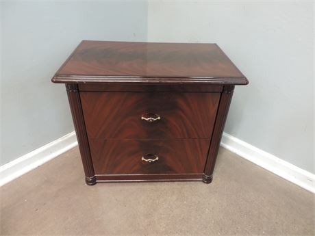 Two Drawer Italian Lacquer Nightstand