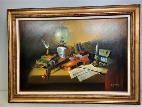 Still Life Violin Painting