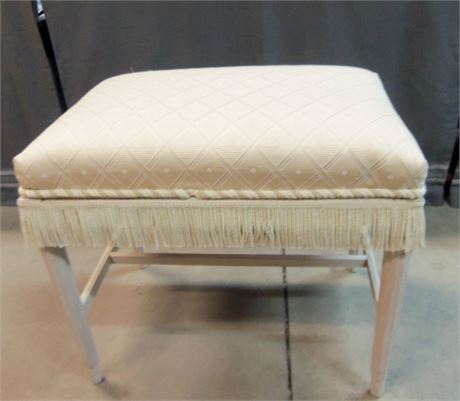 Cream Color Fringed Bench