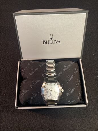 Bulova 96P127 Women`s Wintermoor Stainless Steel Multi Function Tonneau Watch