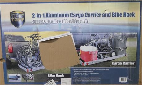 Tow Tuff Aluminum Cargo & Bike Carrier, 2 in 1