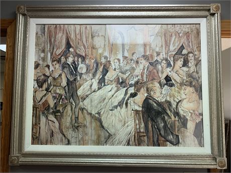 Silver Framed French Ballroom Room Painting