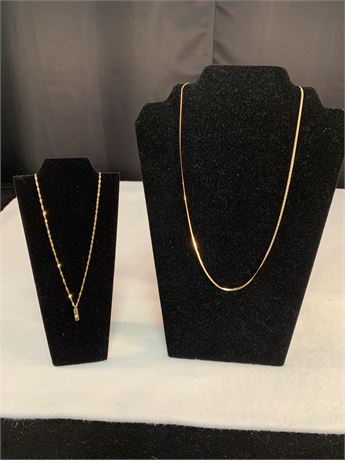 Pair of 14kt GOLD CHAINS