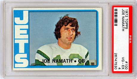 Joe Namath 1972 Topps Football PSA 4 New York Jets