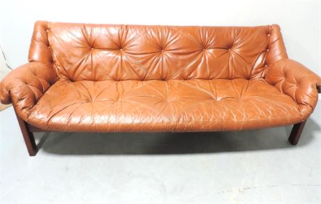 Mid-Century Tijuca Leather Sofa by Jean Gillon