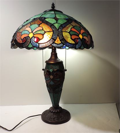 Multi-Color Stained Glass Table Lamp