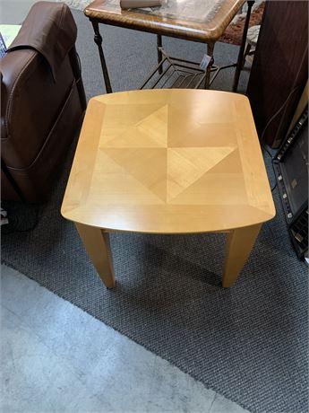 Inlaid Wood End Table