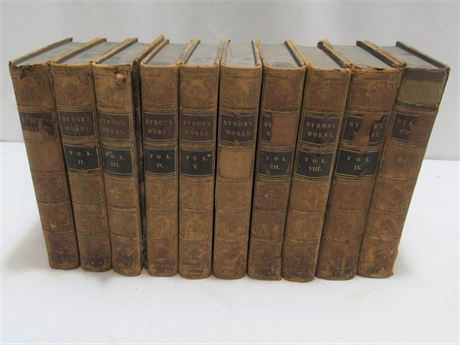 10 Antique Volumes - Byron's Works - 1851