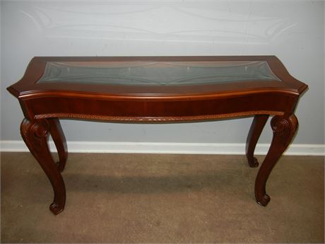 Modern Hall Table with Glass Top